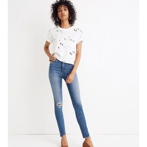 Madewell 10” High-Rise Skinny/Drop Step-Hem Jeans